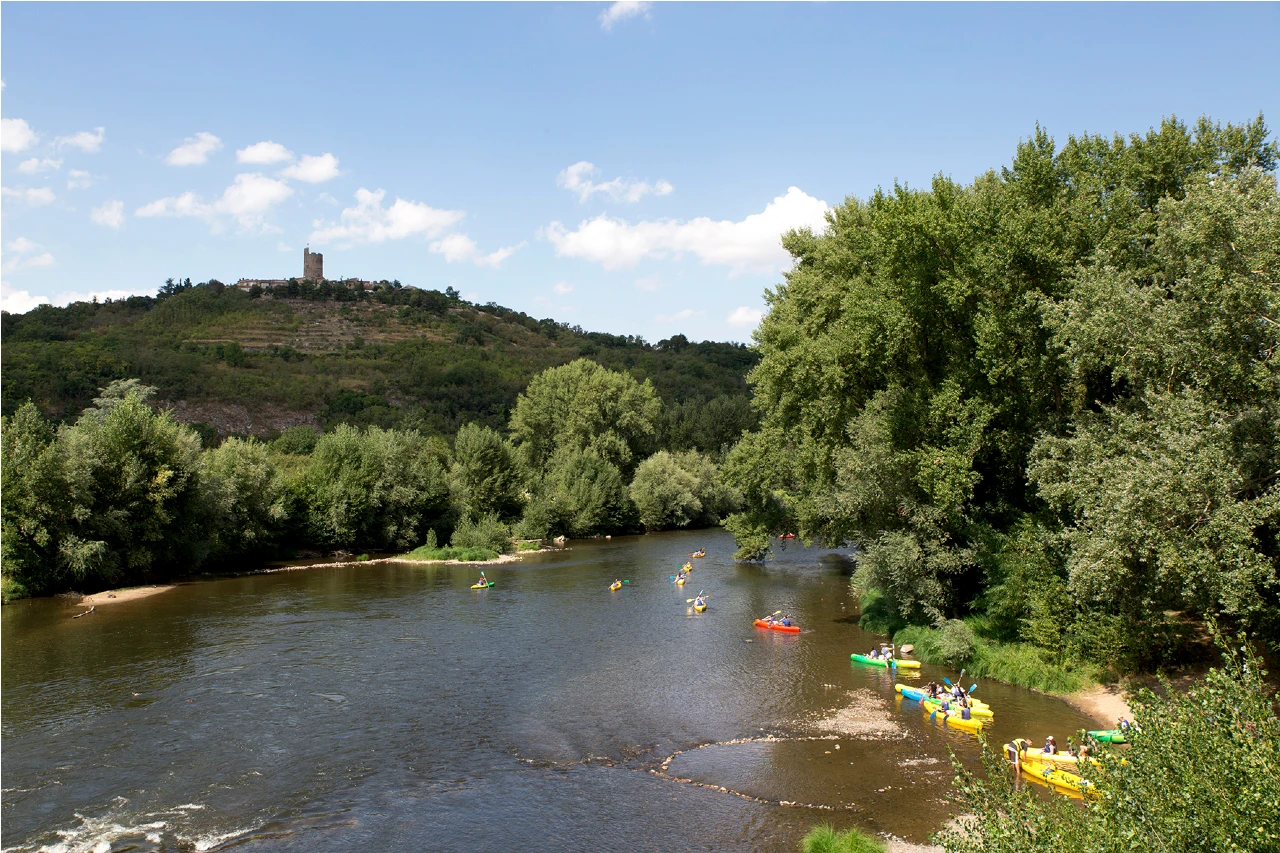 Canoe-kayak_Coudes_Départ_photo depuis le pont romain_Montpeyroux
